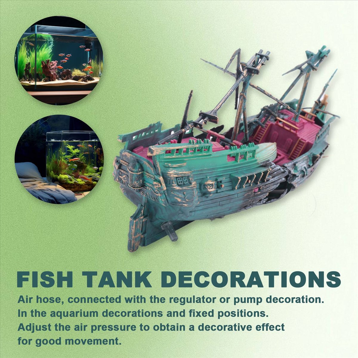 【ABFS】Büyük Akvaryum Gemisi İs - Aquarium Decor incelemesi ve fiyatı