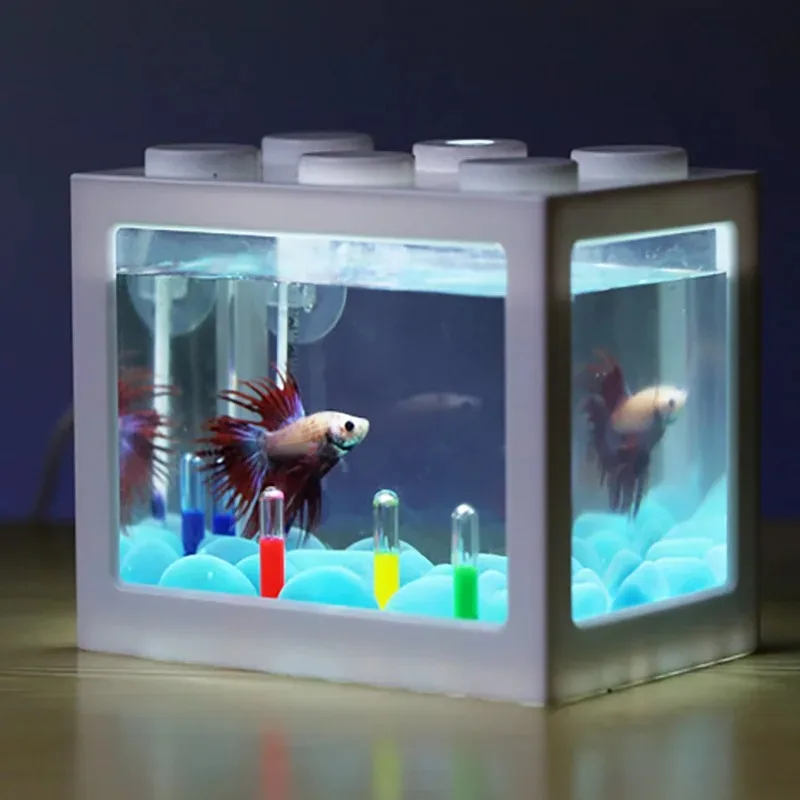 1L USB LED masaüstü Mini akvar - Aquarium Fish Betta incelemesi ve fiyatı